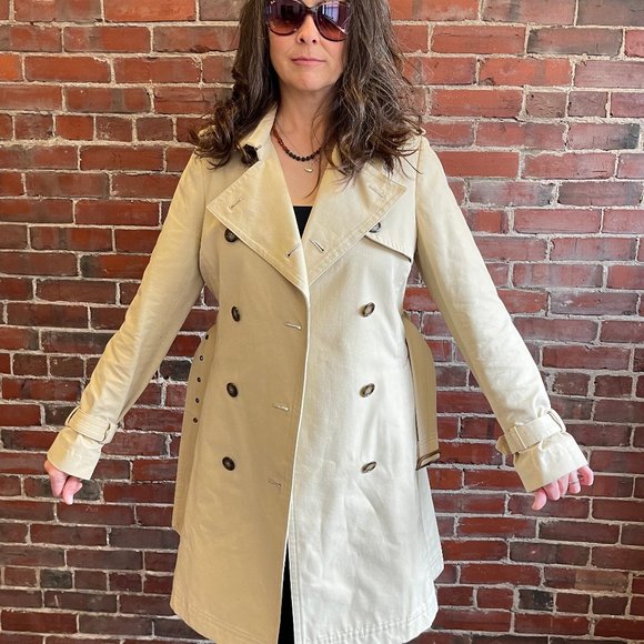 French Connection FCUK Tokyo Japan custom design SAMPLE belted trench coat - Picture 3 of 6